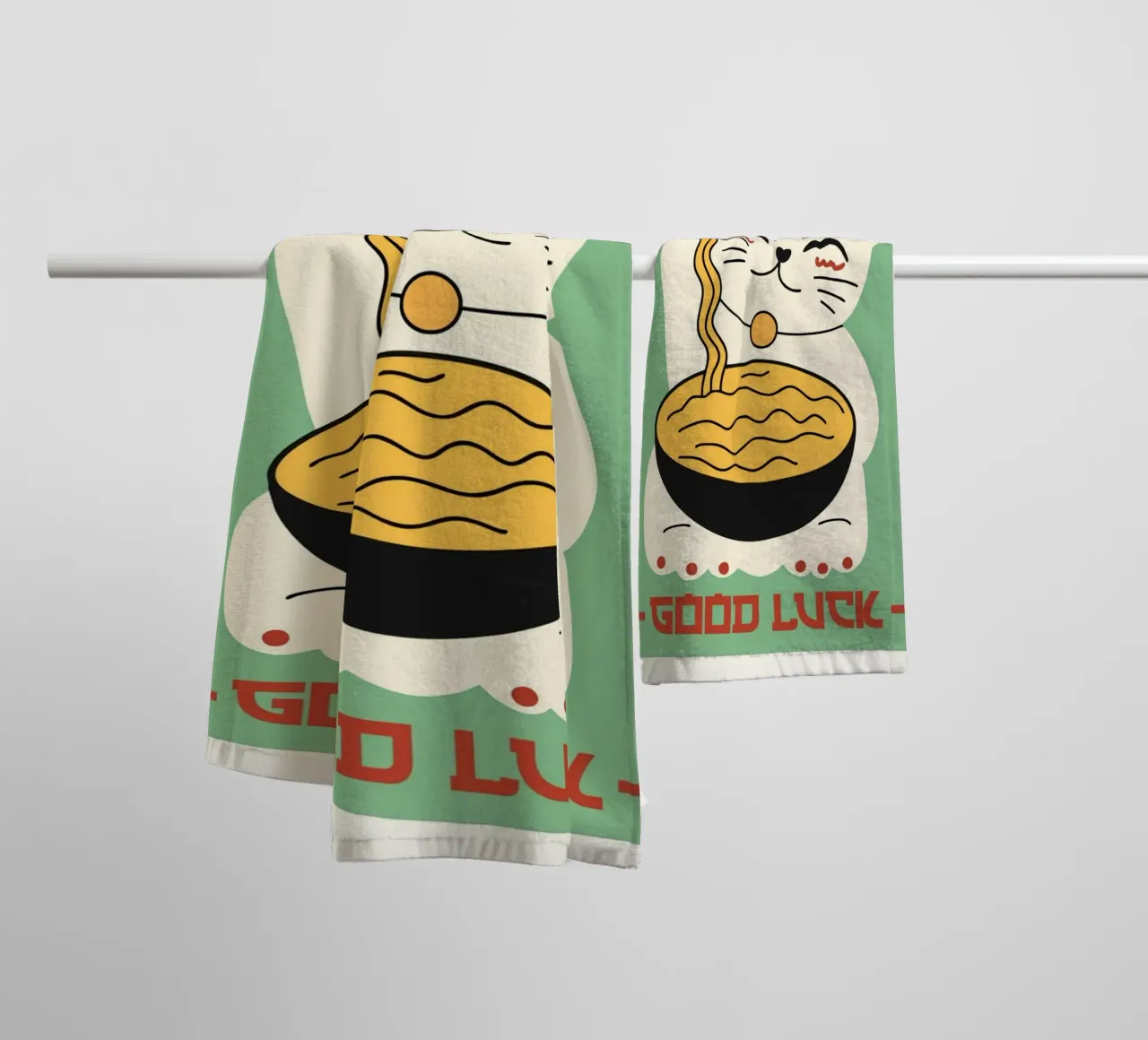 Buona fortuna asciugamano da bagno da animals_studio