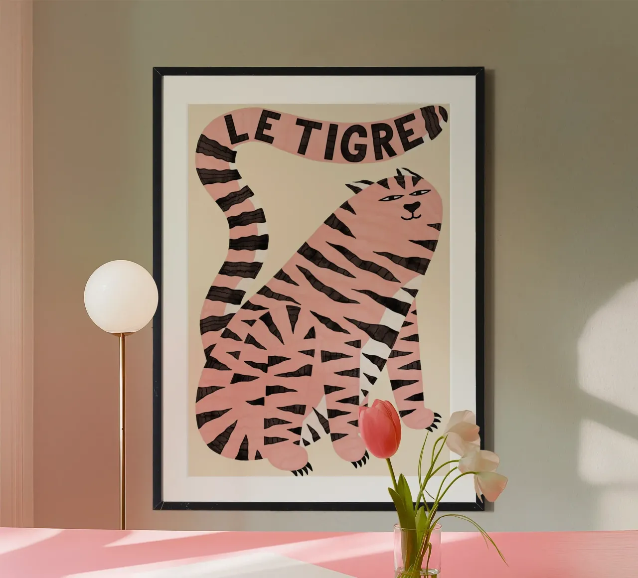 Le Tigre Pink carta hahnemühle da animals_studio