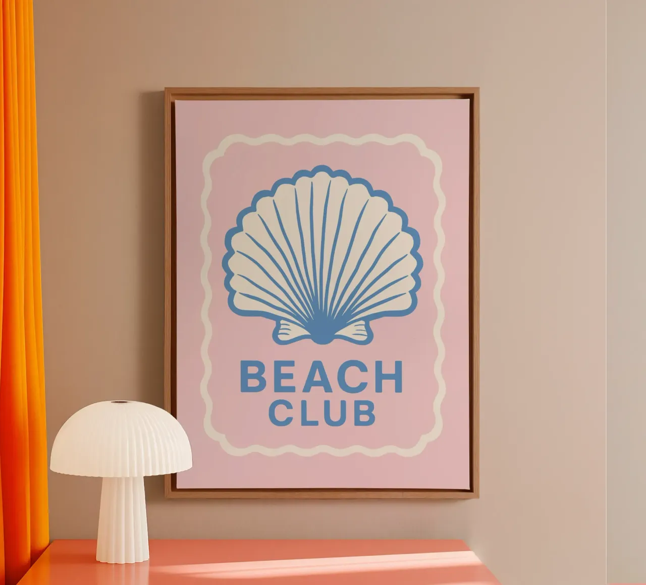 Preppy Beach Club tela con Cornice a cassetta da Vivdesign