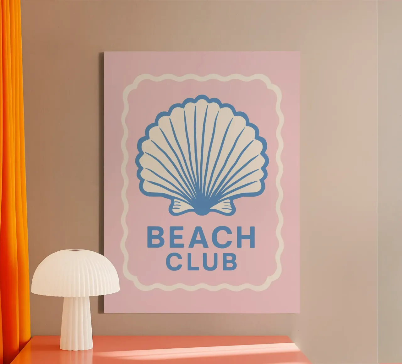 Preppy Beach Club tela con Cornice a cassetta da Vivdesign