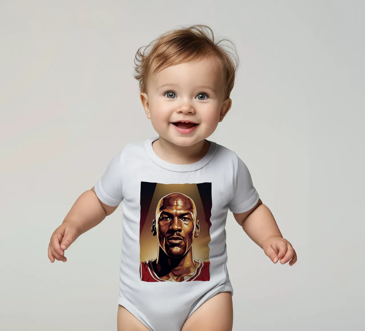 Michael Jordan portrait (1) body neonato maniche corte da Lembayung art