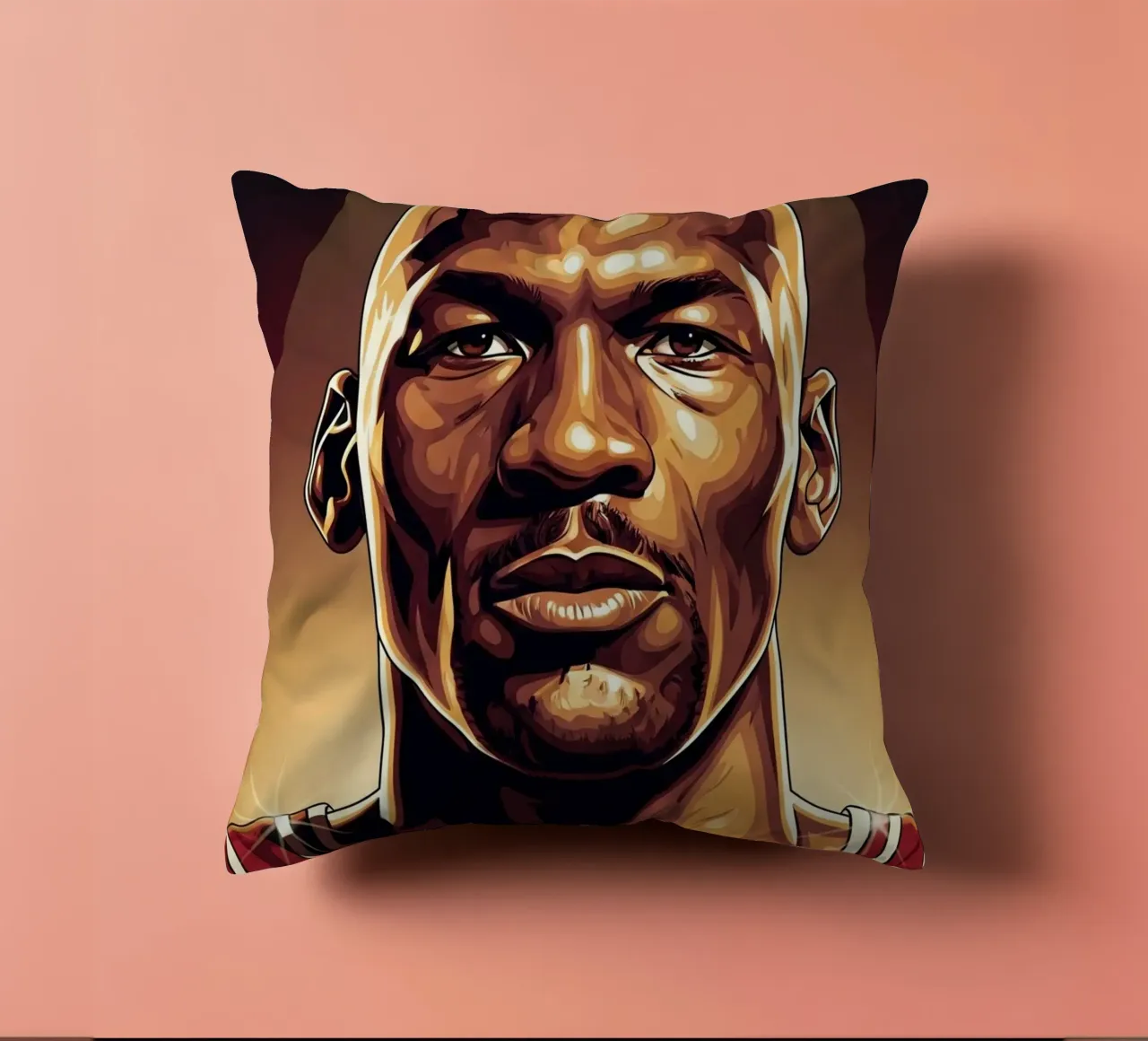 Michael Jordan portrait (1) cuscino da Lembayung art