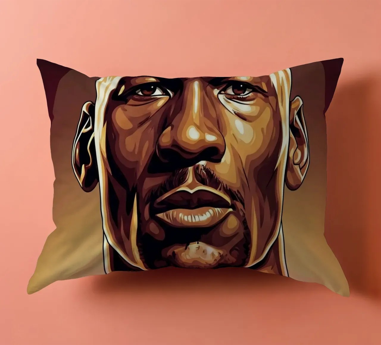 Michael Jordan portrait (1) cuscino da Lembayung art