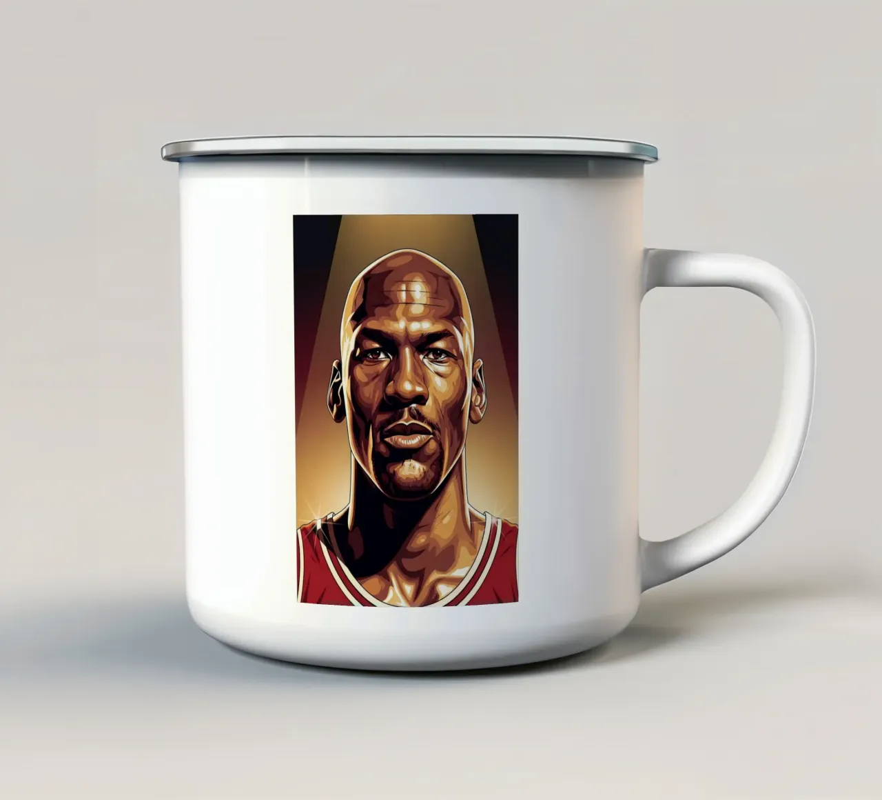 Michael Jordan portrait (1) tazza in smalto da Lembayung art