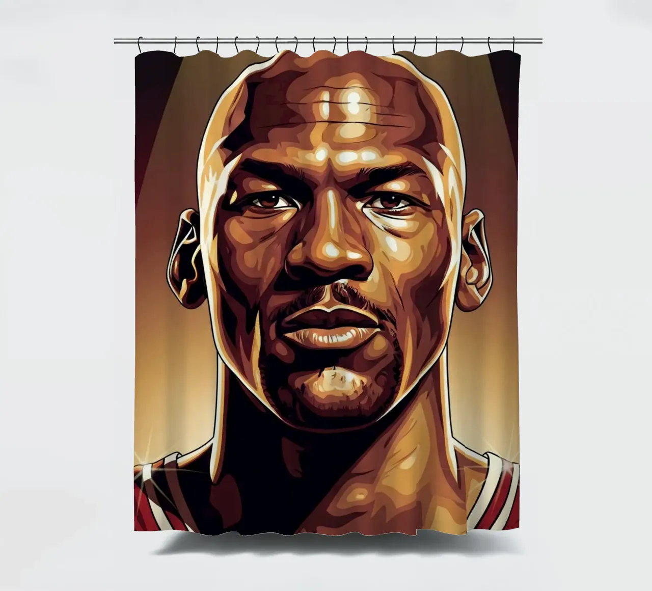 Michael Jordan portrait (1) tenda da doccia da Lembayung art