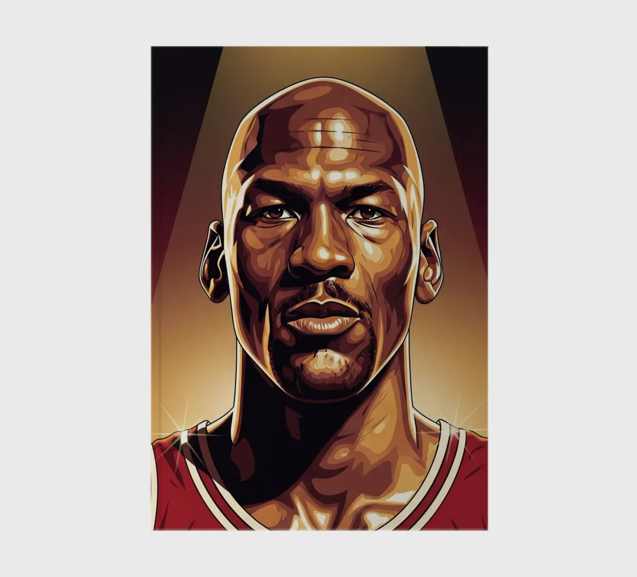 Michael Jordan portrait (1) notebook by Lembayung art