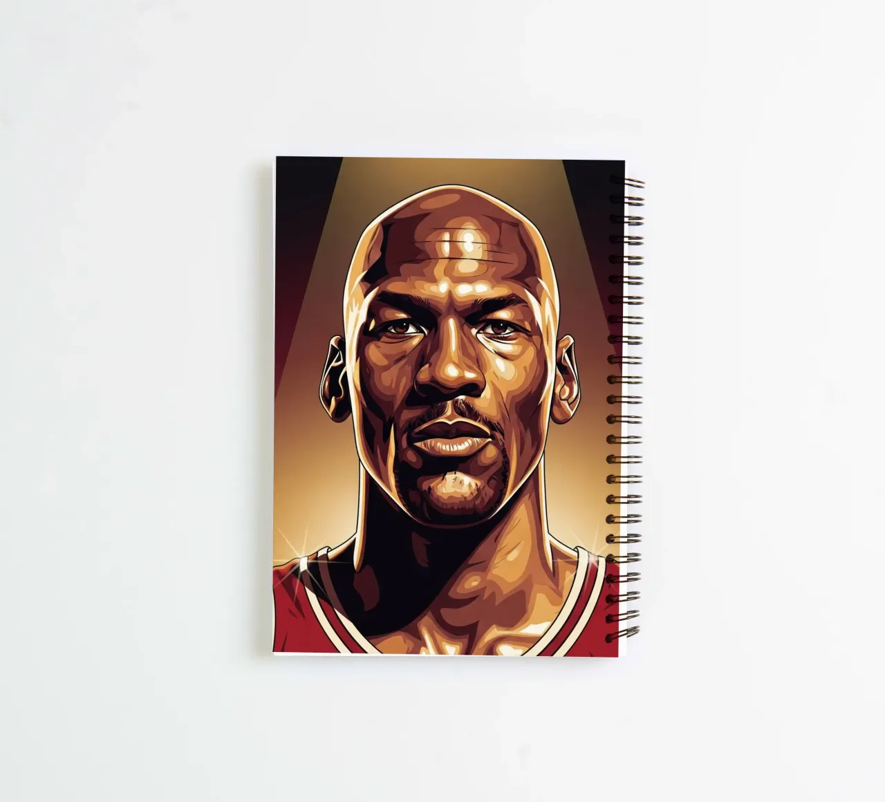 Michael Jordan portrait (1) spiral notebook by Lembayung art