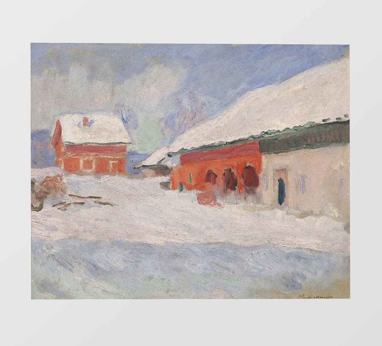 Norvegia, case rosse a Bjornegaard, 1895 telo in pvc da RodneyArt