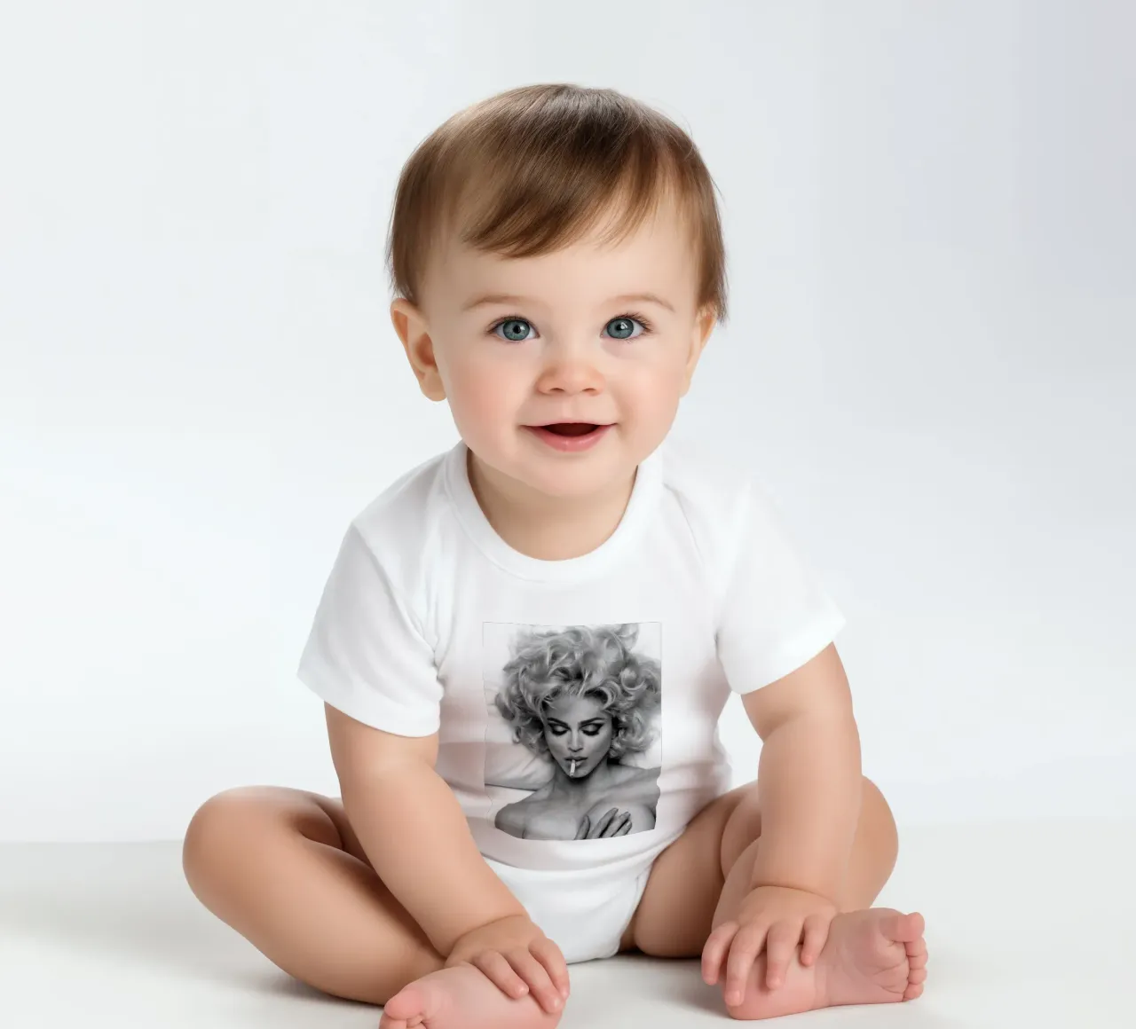 Dormire con la sigaretta body neonato maniche corte da glover studio