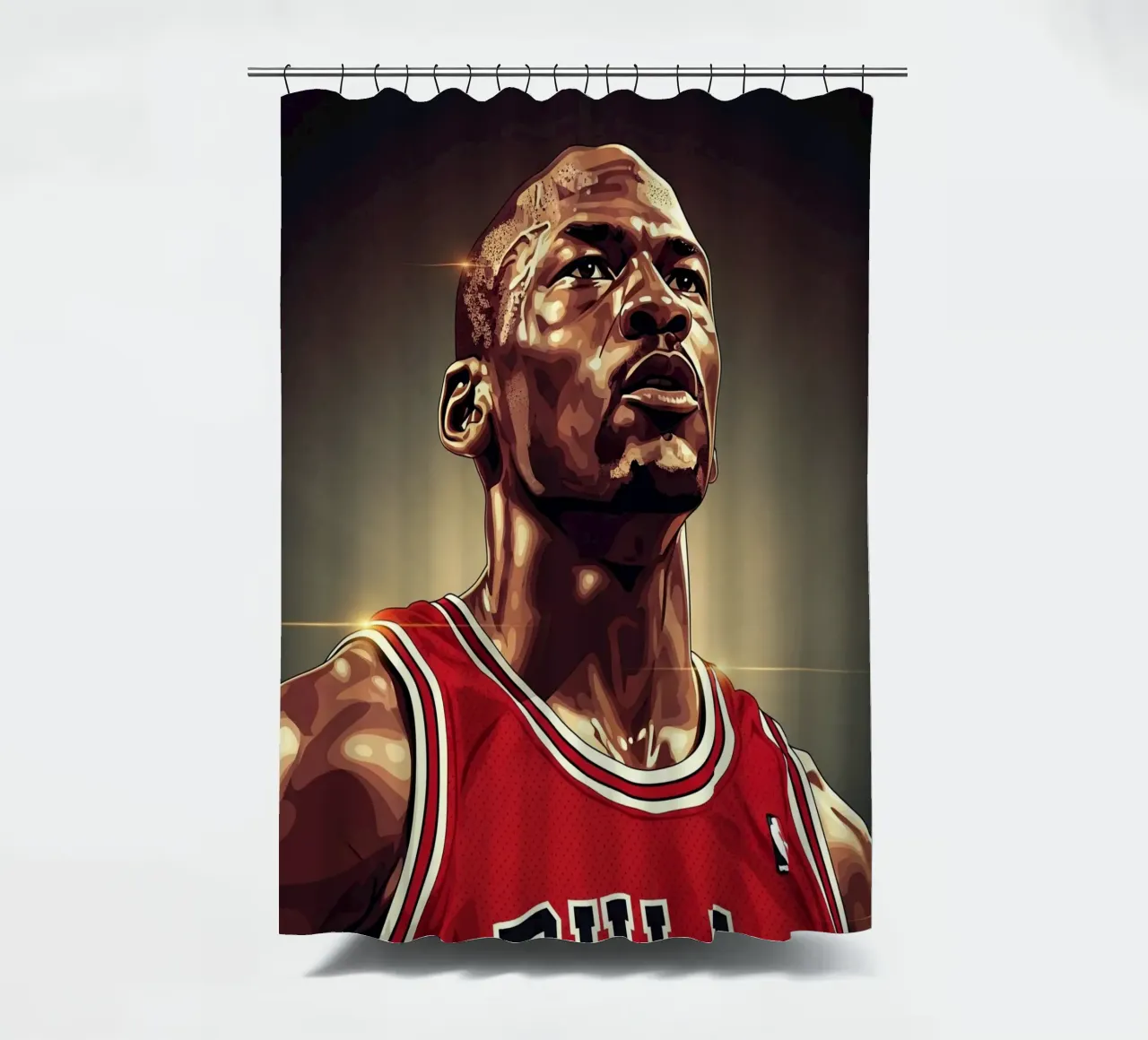 Michael Jordan portrait (2) tenda da doccia da Lembayung art