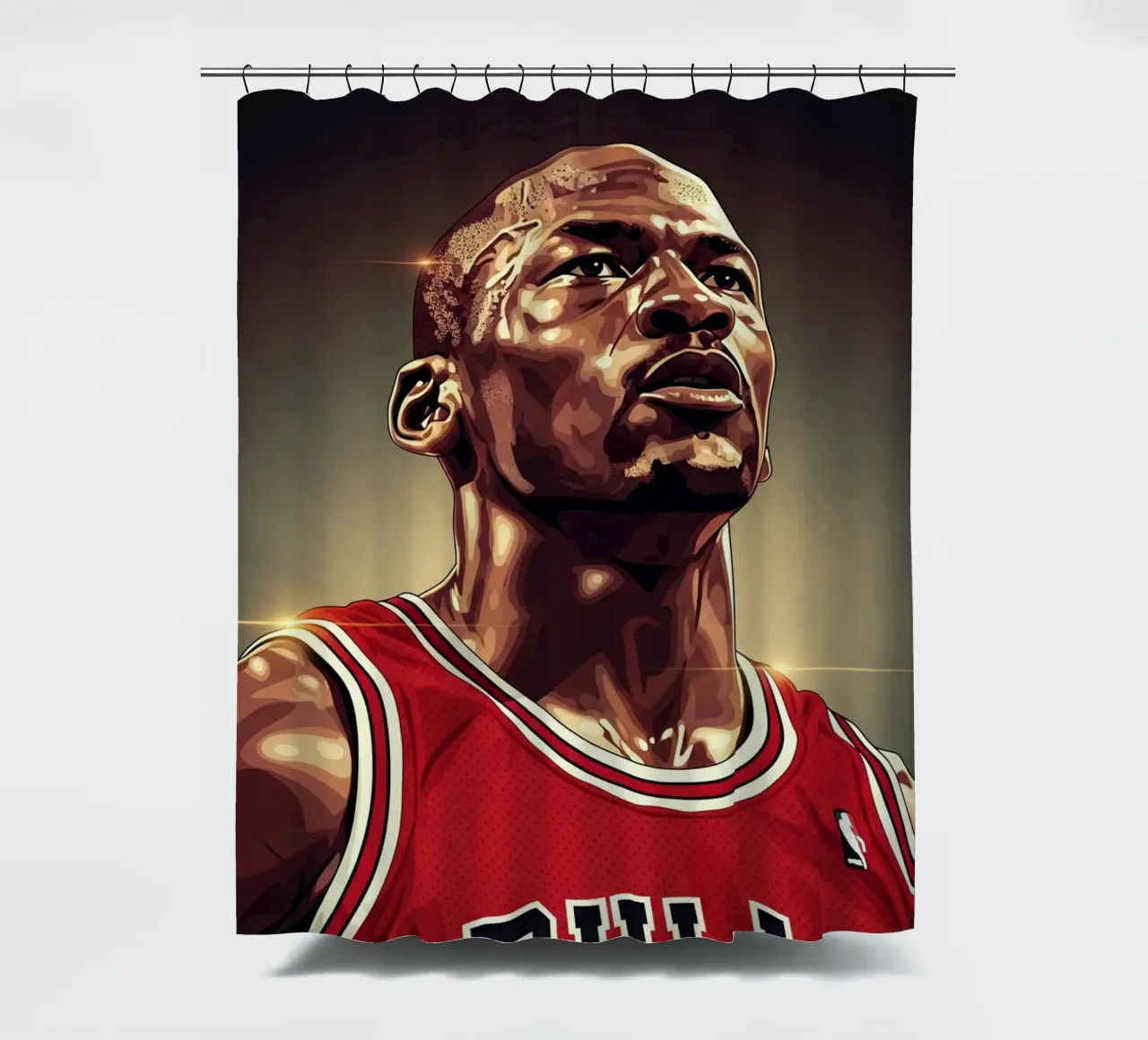 Michael Jordan portrait (2) tenda da doccia da Lembayung art