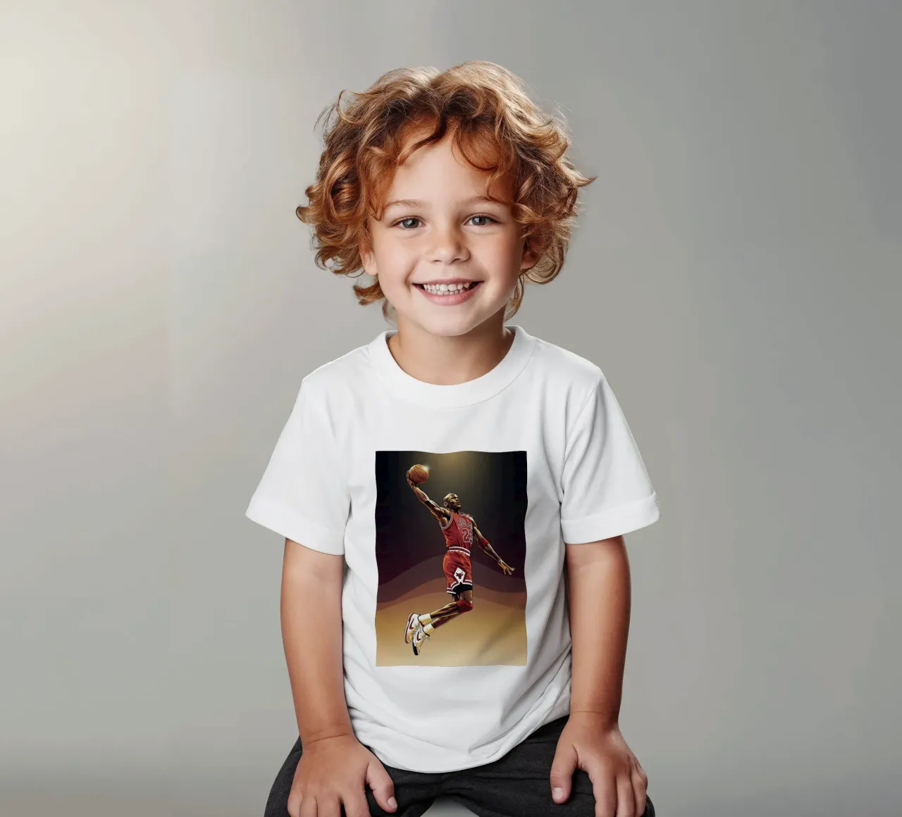 Flying without wings - Michael Jordan kids t-shirt by Lembayung art