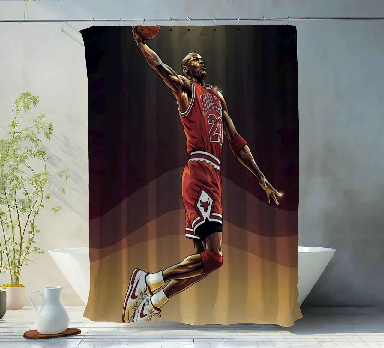 Flying without wings - Michael Jordan tenda da doccia da Lembayung art