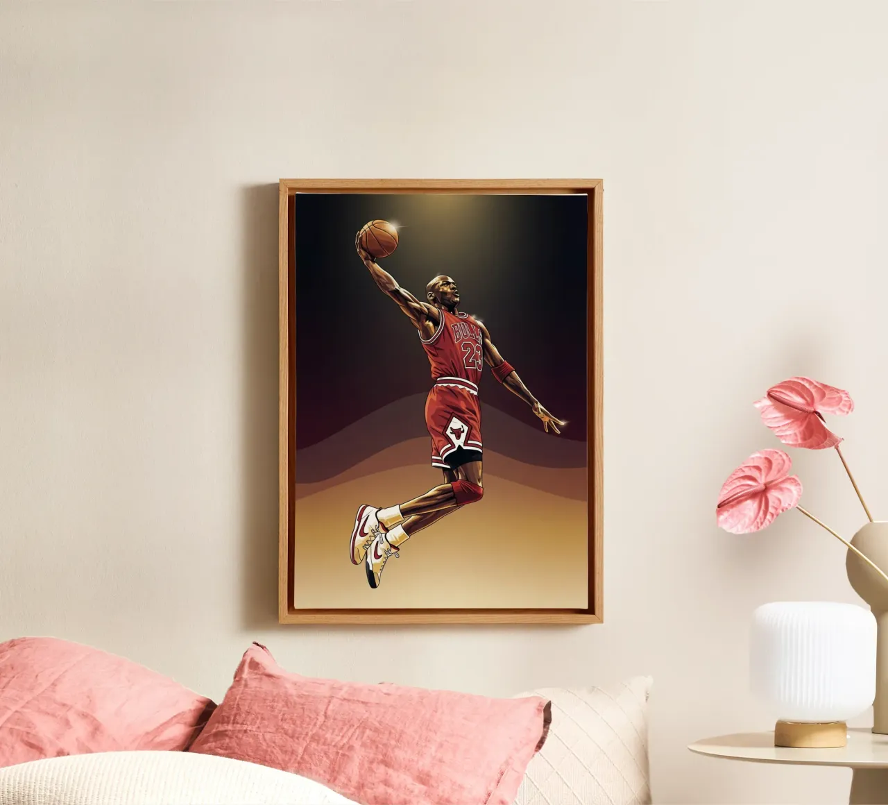 Flying without wings - Michael Jordan Leinwand von Lembayung art
