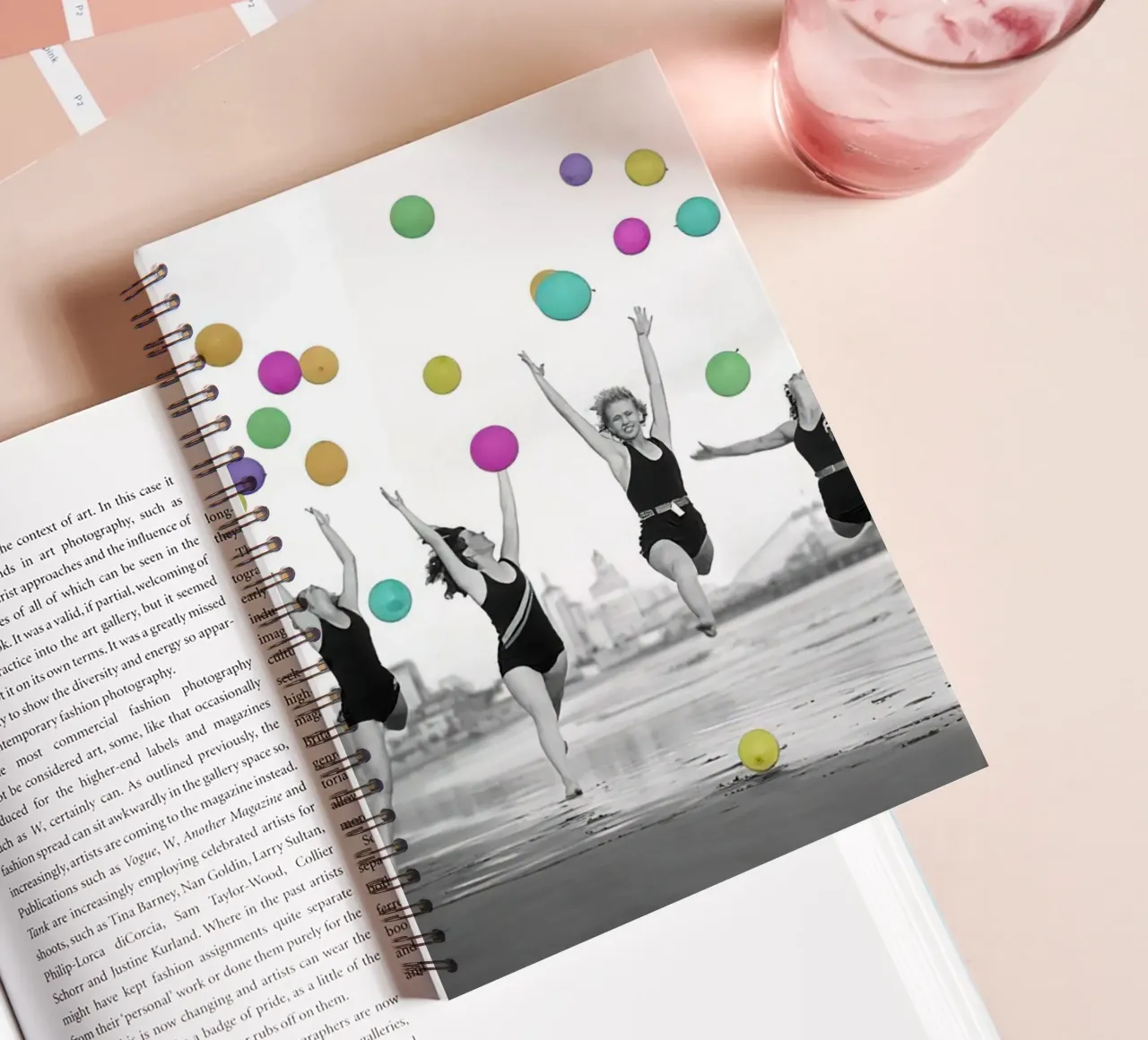Balloon dancers spiral notebook by Takeme
