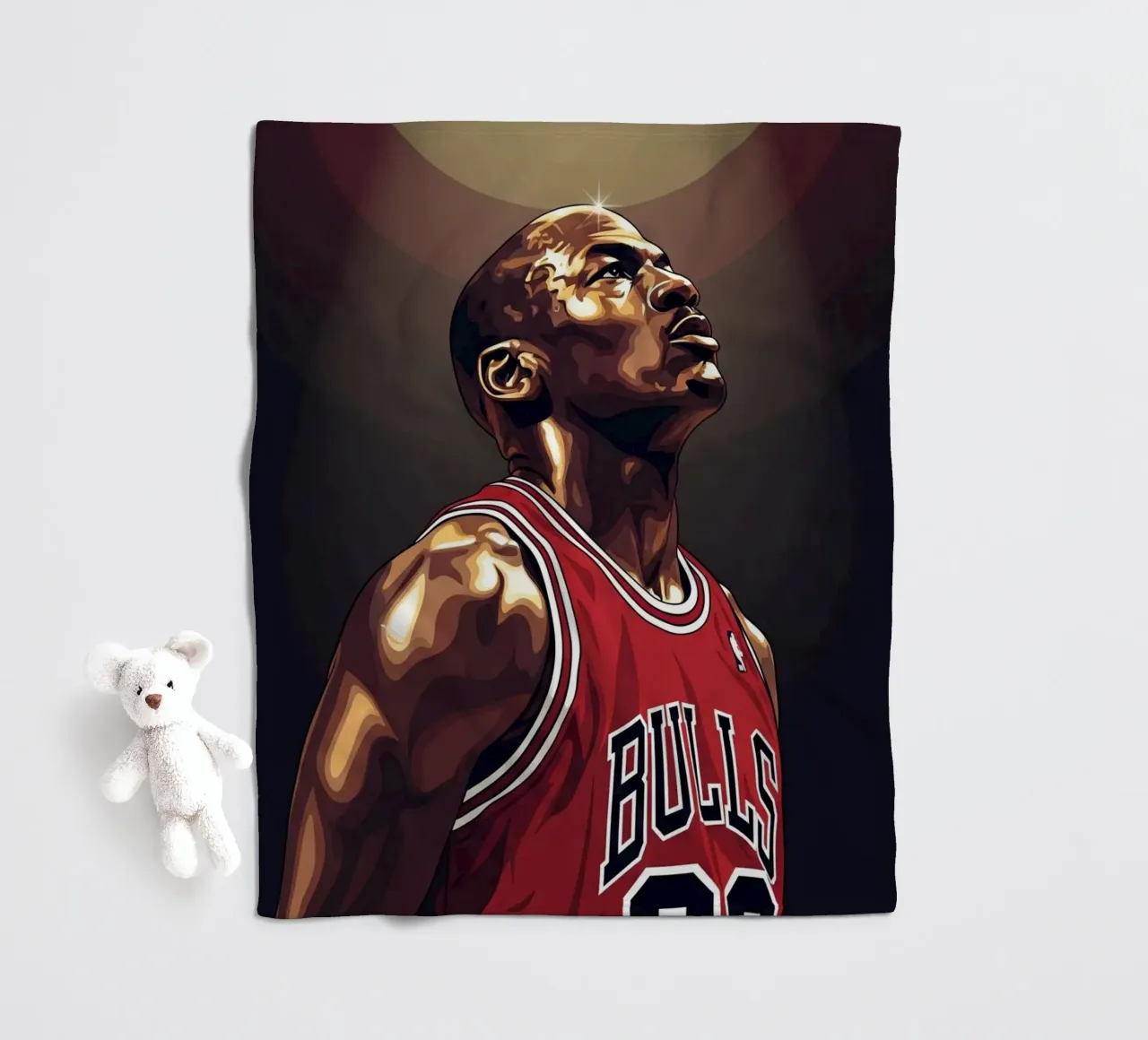 Michael Jordan portrait (3) coperta in pile da Lembayung art
