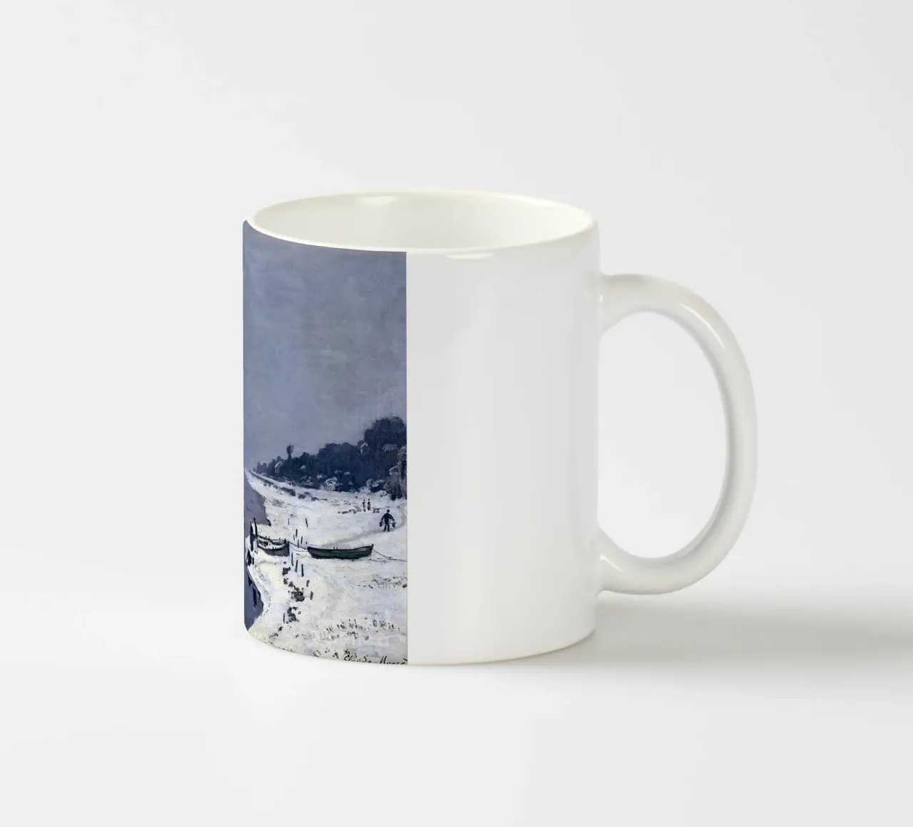 Ghiaccio sulla Senna a Bougival tazza in ceramica da RodneyArt