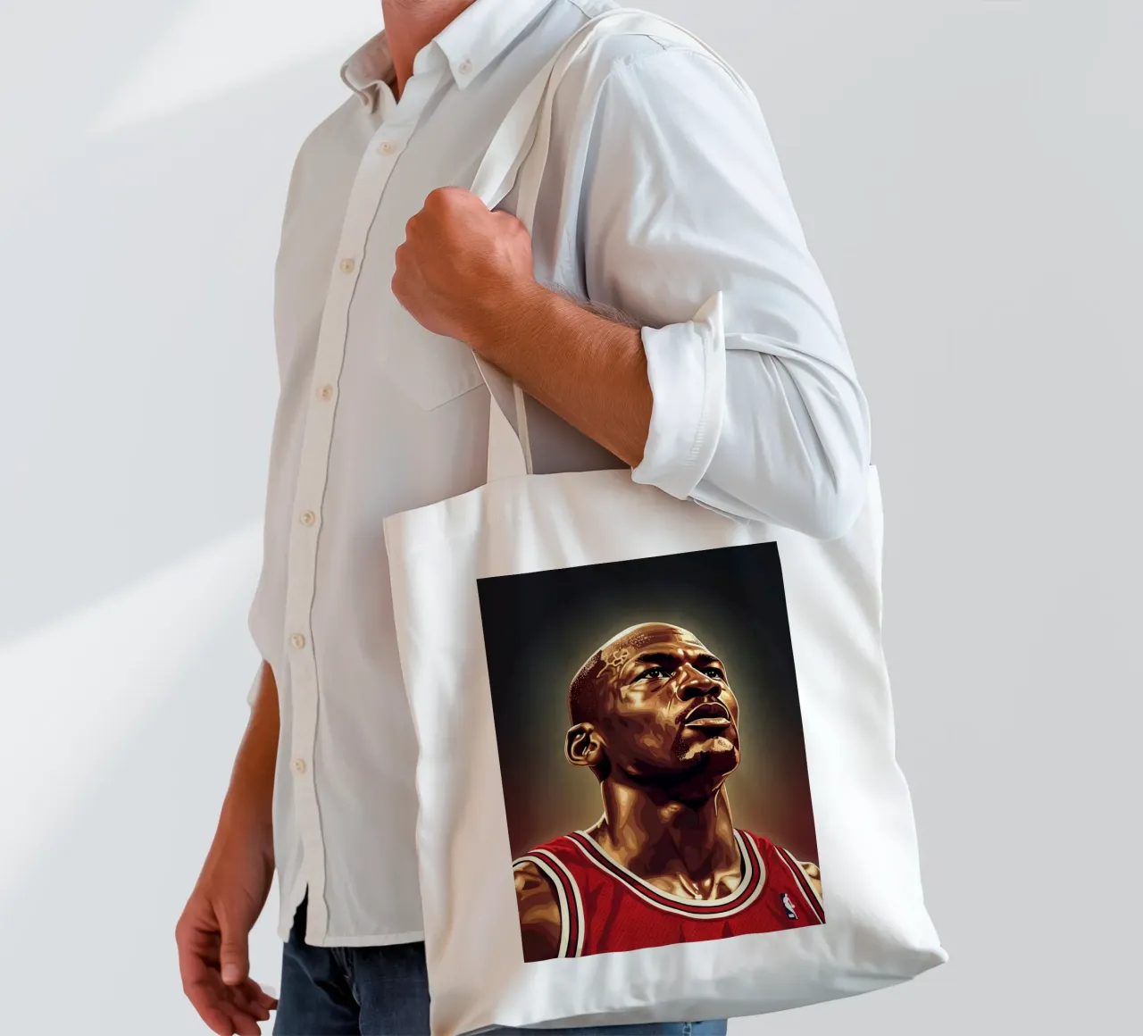 Michael Jordan portrait (4) tote bag by Lembayung art