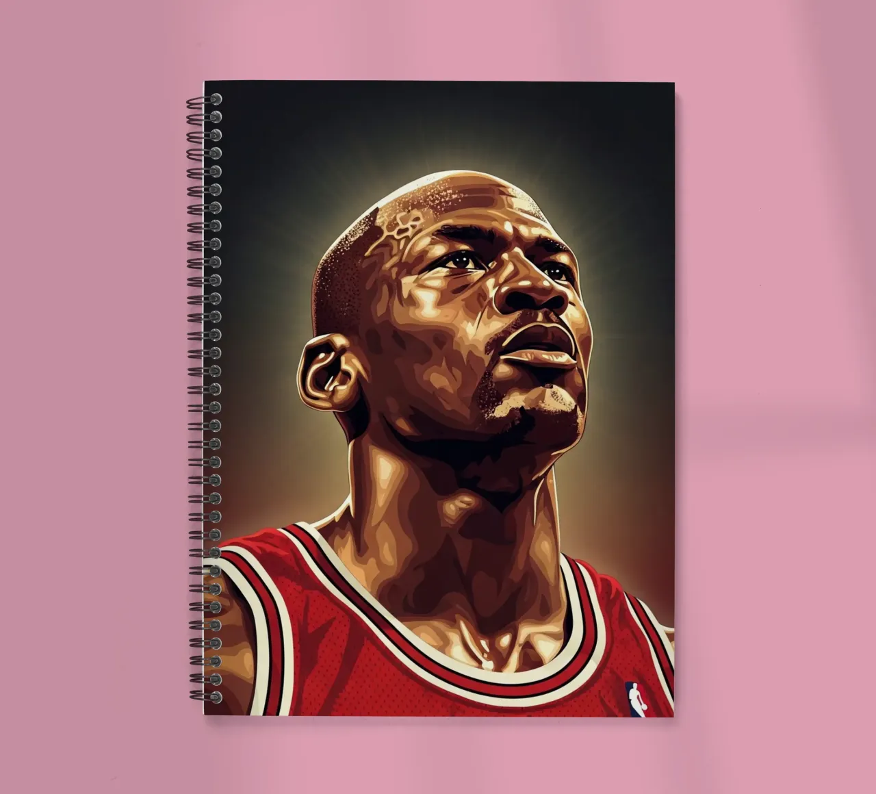 Michael Jordan portrait (4) spiral notebook by Lembayung art