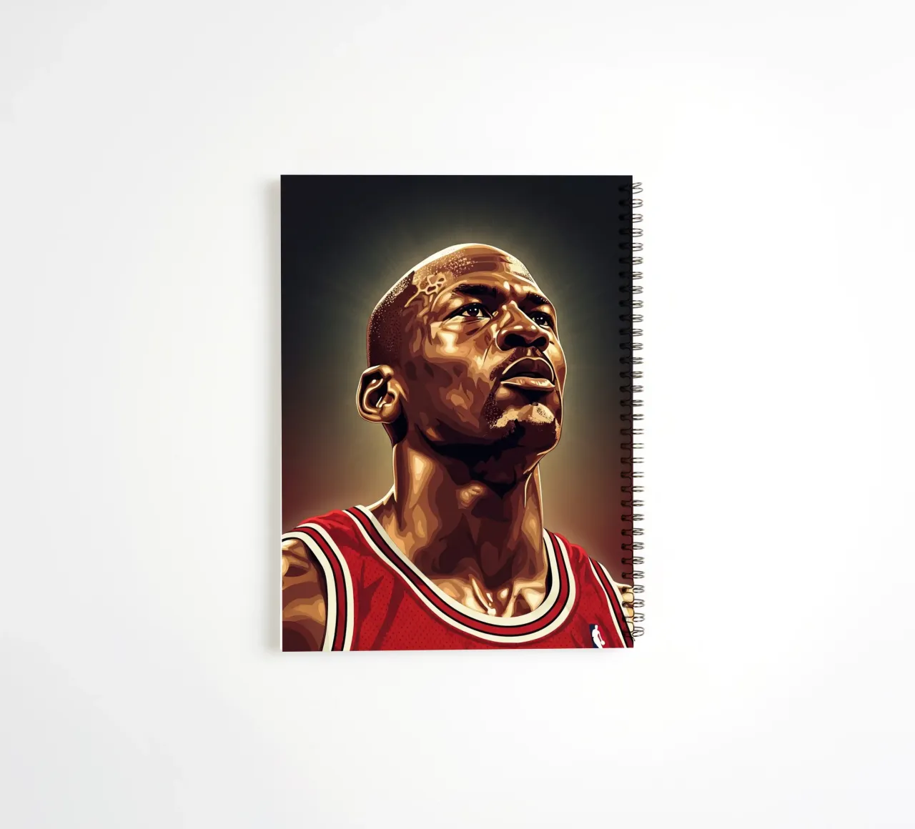 Michael Jordan portrait (4) spiral notebook by Lembayung art