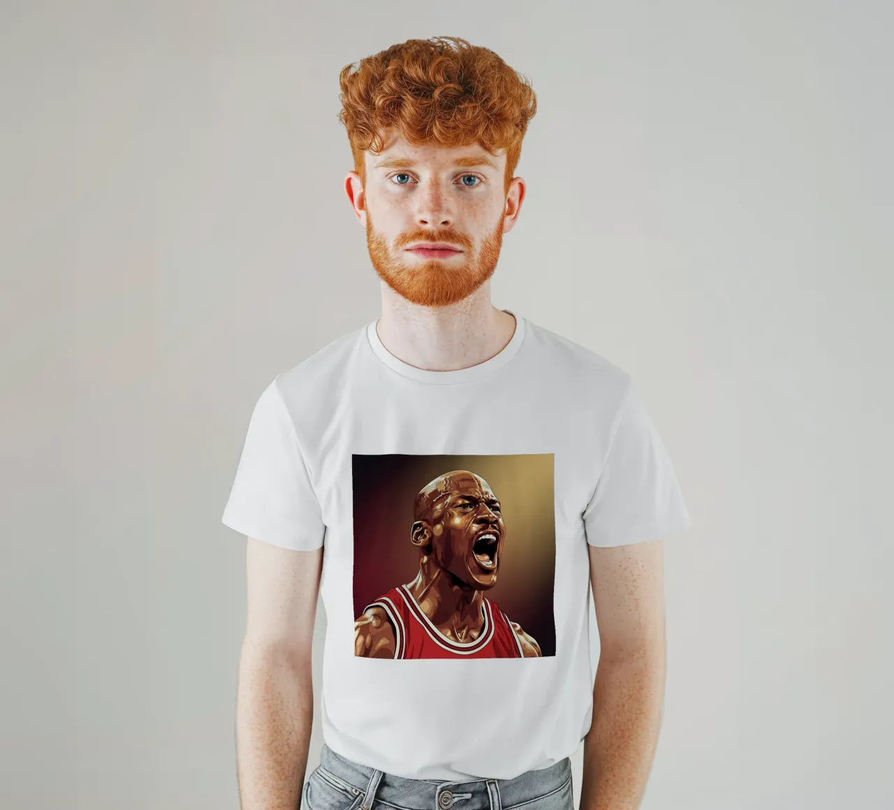 Michael Jordan portrait (5) t-shirt da Lembayung art