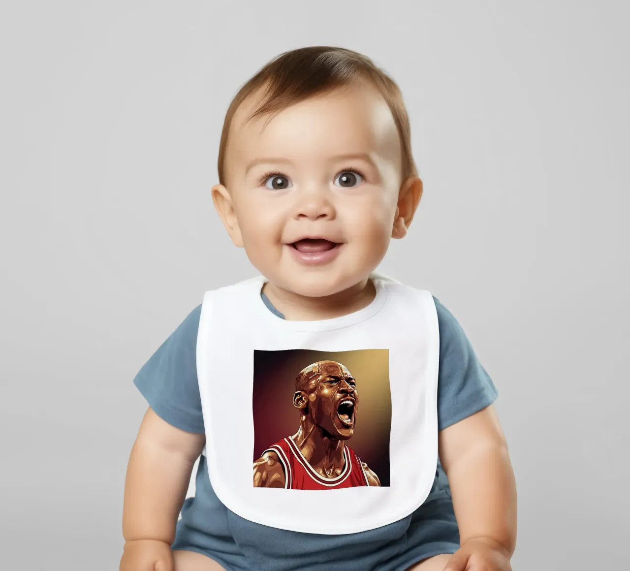Michael Jordan portrait (5) bavaglino da Lembayung art