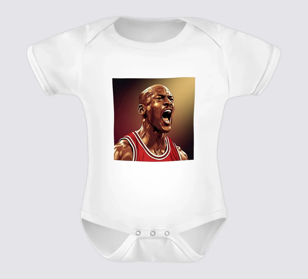 Michael Jordan portrait (5) body neonato maniche corte da Lembayung art