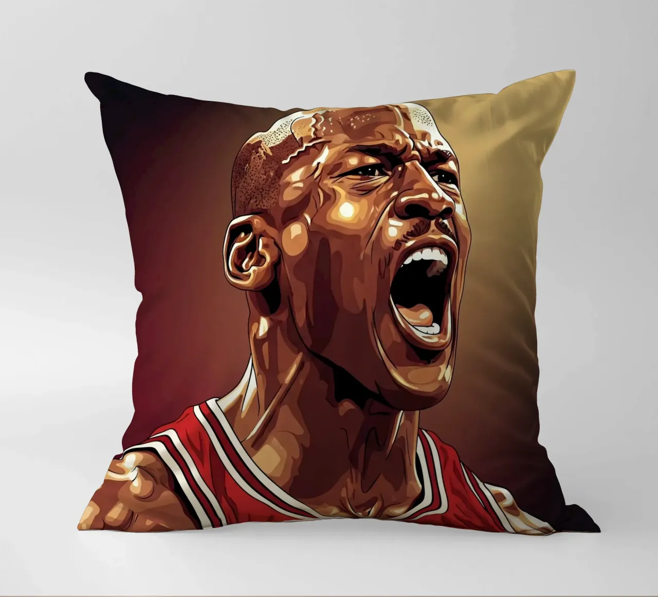 Michael Jordan portrait (5) cuscino da Lembayung art