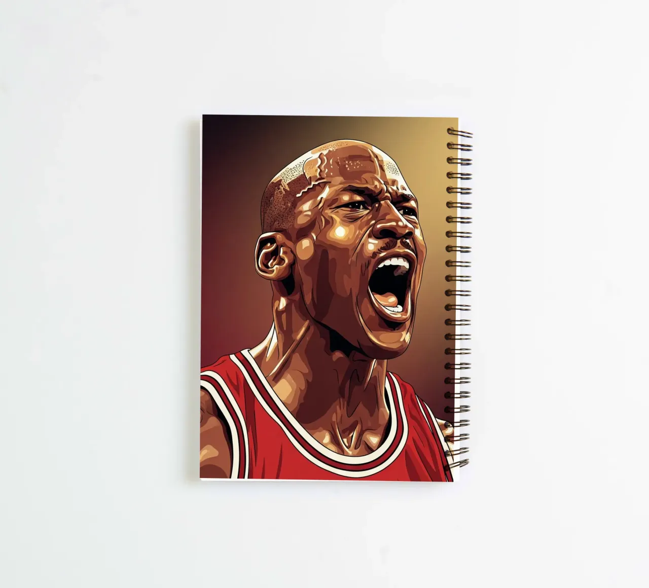 Michael Jordan portrait (5) spiral notebook by Lembayung art