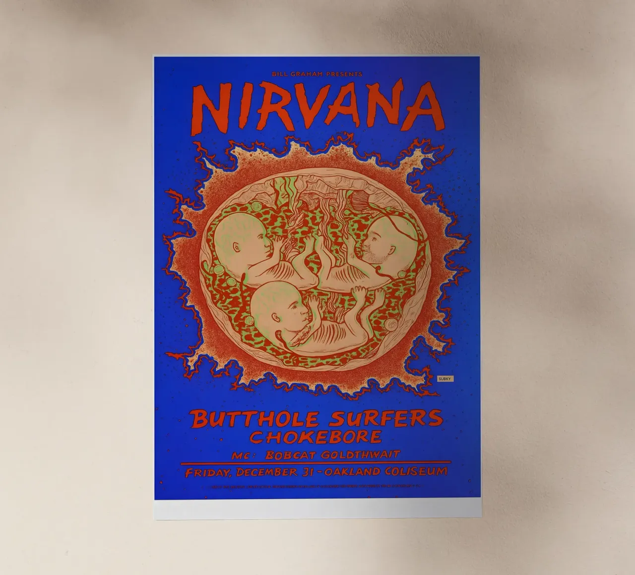 Nirvana New Year_s Eve Oakland Coliseum Concert pellicola backlit da DGUnder