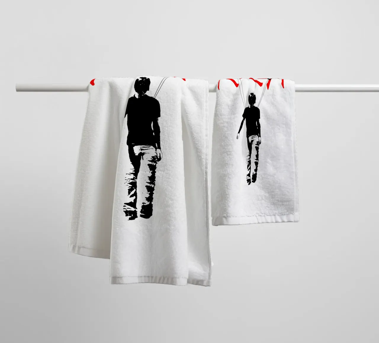 Maglietta essenziale The Man Flyleaf asciugamano da bagno da ngrhdesignco