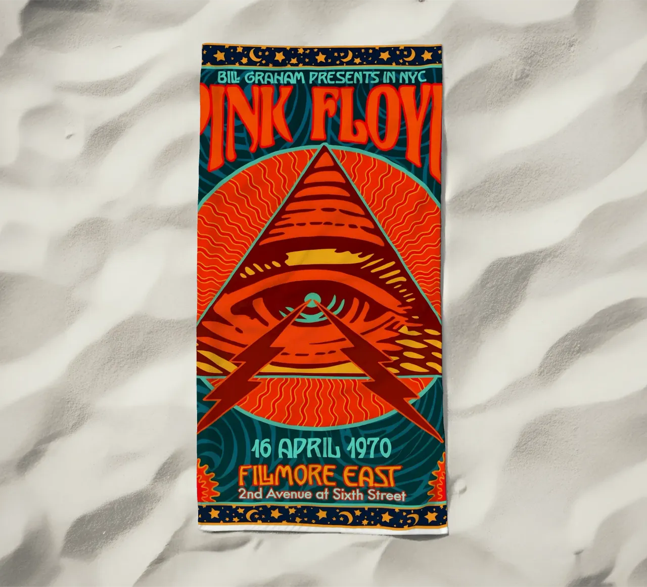 PINK FLOYD AT THE FILLMORE EAST 1970 telo mare da DGUnder