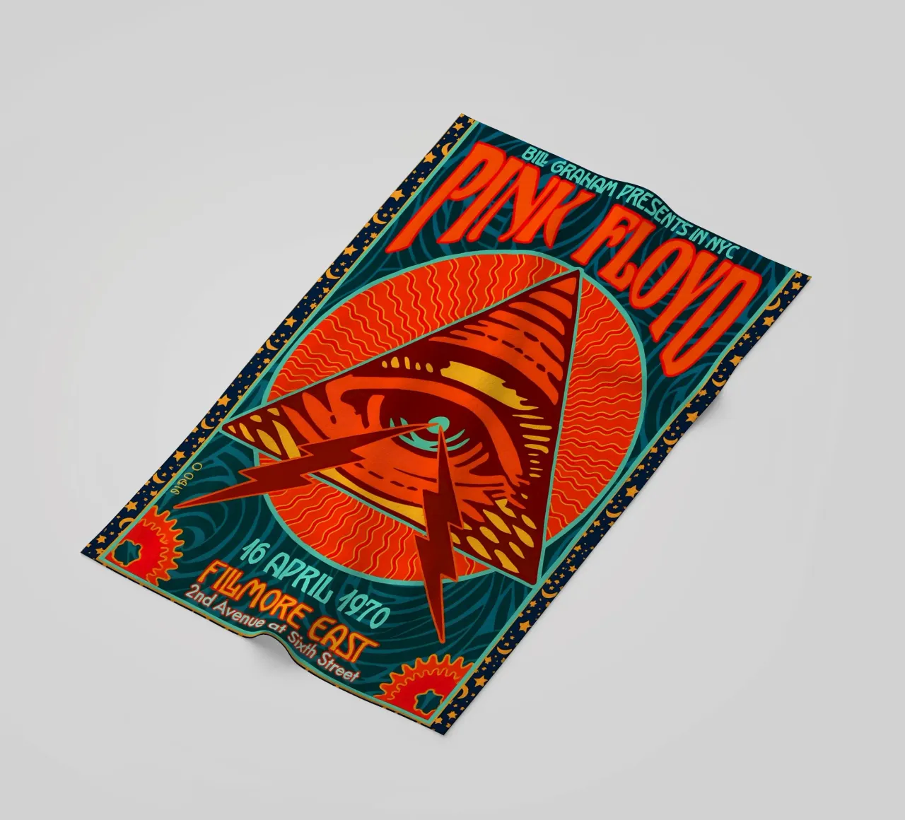 PINK FLOYD AT THE FILLMORE EAST 1970 telo mare da DGUnder
