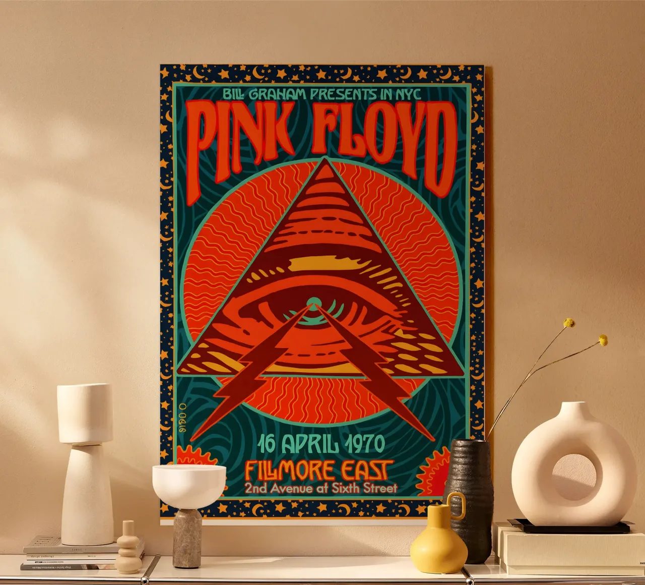 PINK FLOYD AT THE FILLMORE EAST 1970 alluminio dibond da DGUnder