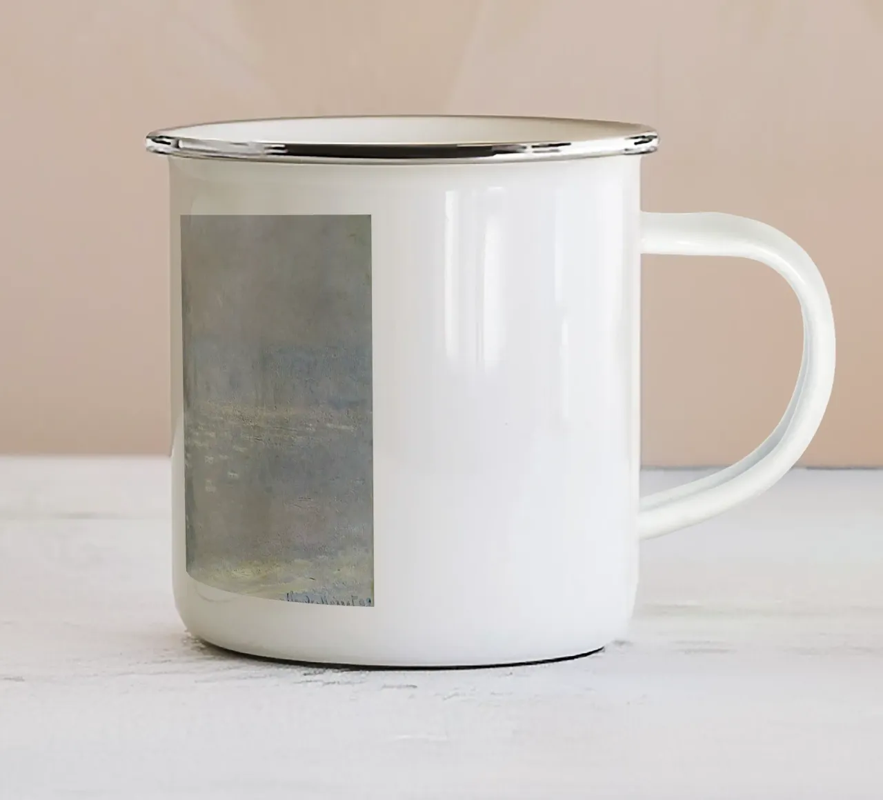 Ghiaccio a Bennecourt 1893 tazza in smalto da RodneyArt