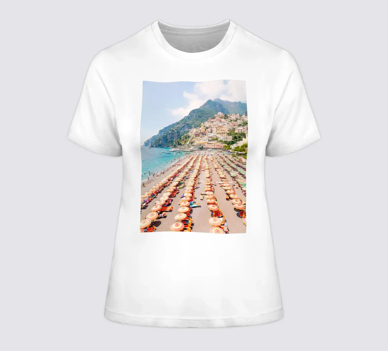 Positano Coast Vertical women's fitted t-shirt by Takeme