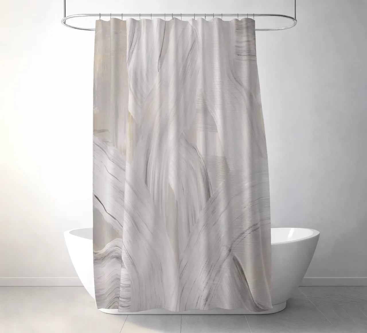 Abstract Brush Strokes 126 douchegordijn van Mareike Böhmer