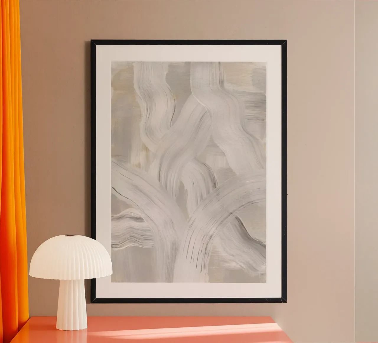 Abstract Brush Strokes 126 poster con telaio in plastica da Mareike Böhmer