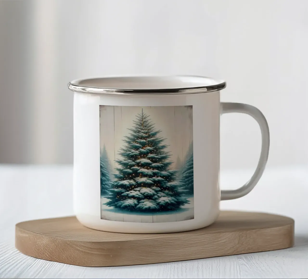 Kerstboom emaille mok van Sebastian shop