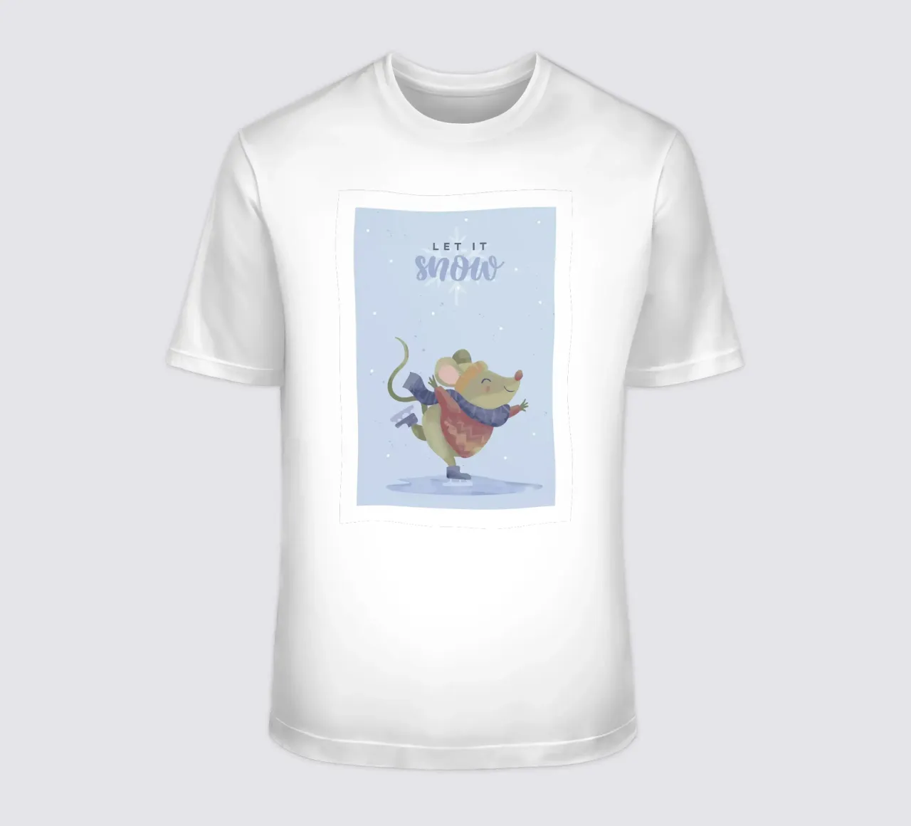 Poster con citazione del topo Let it snow t-shirt da Sebastian shop