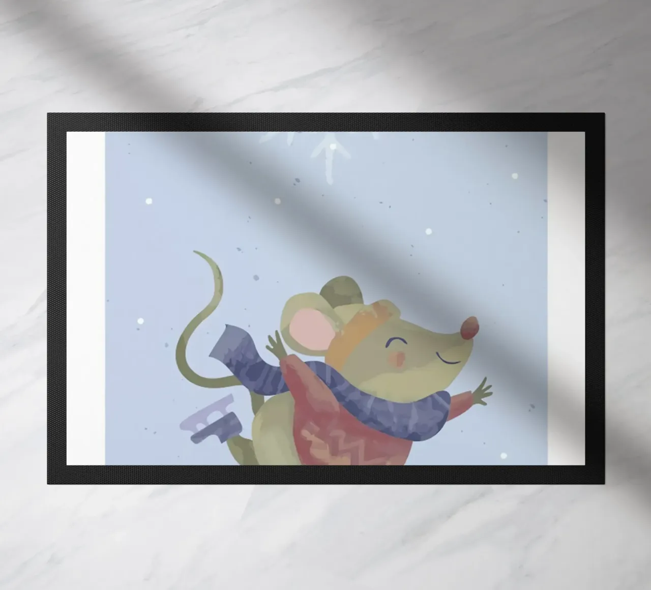 Poster con citazione del topo Let it snow zerbino da Sebastian shop