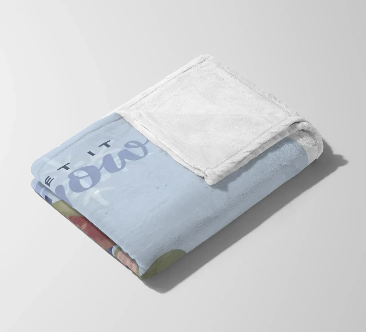 Poster con citazione del topo Let it snow coperta in pile da Sebastian shop