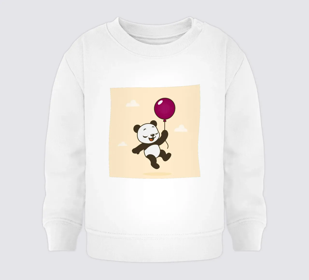Allegro panda con palloncino felpa neonato da namosh