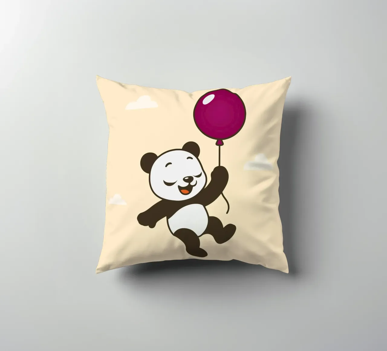 Allegro panda con palloncino cuscino da namosh