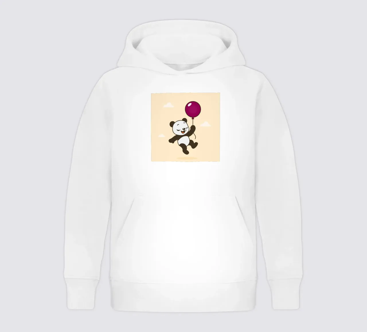 Allegro panda con palloncino felpa bambino con cappuccio da namosh