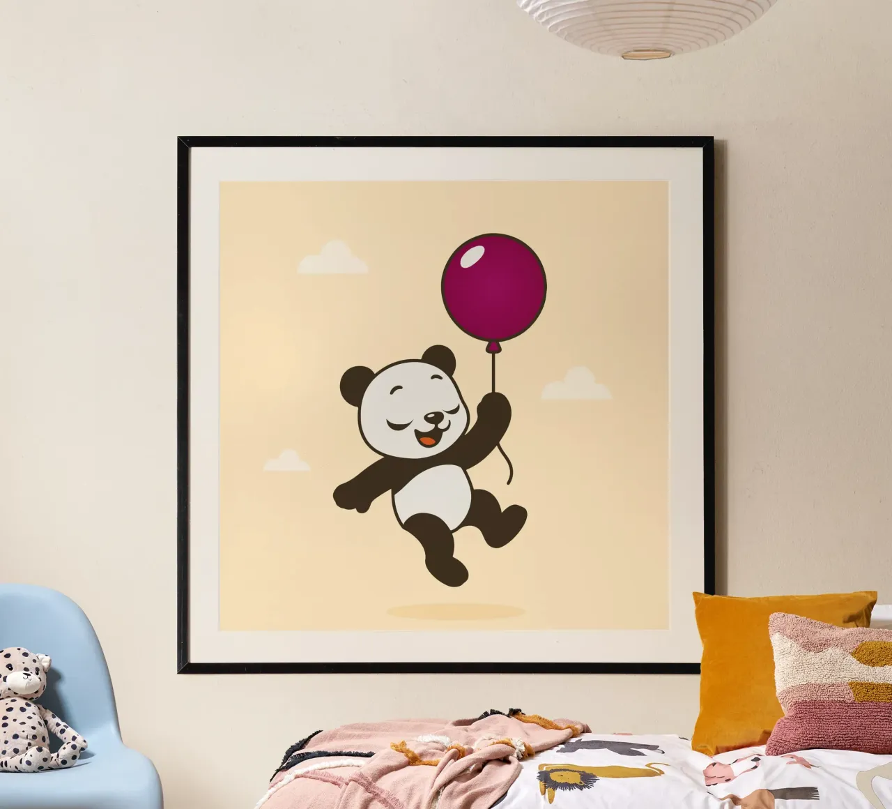 Allegro panda con palloncino carta hahnemühle da namosh