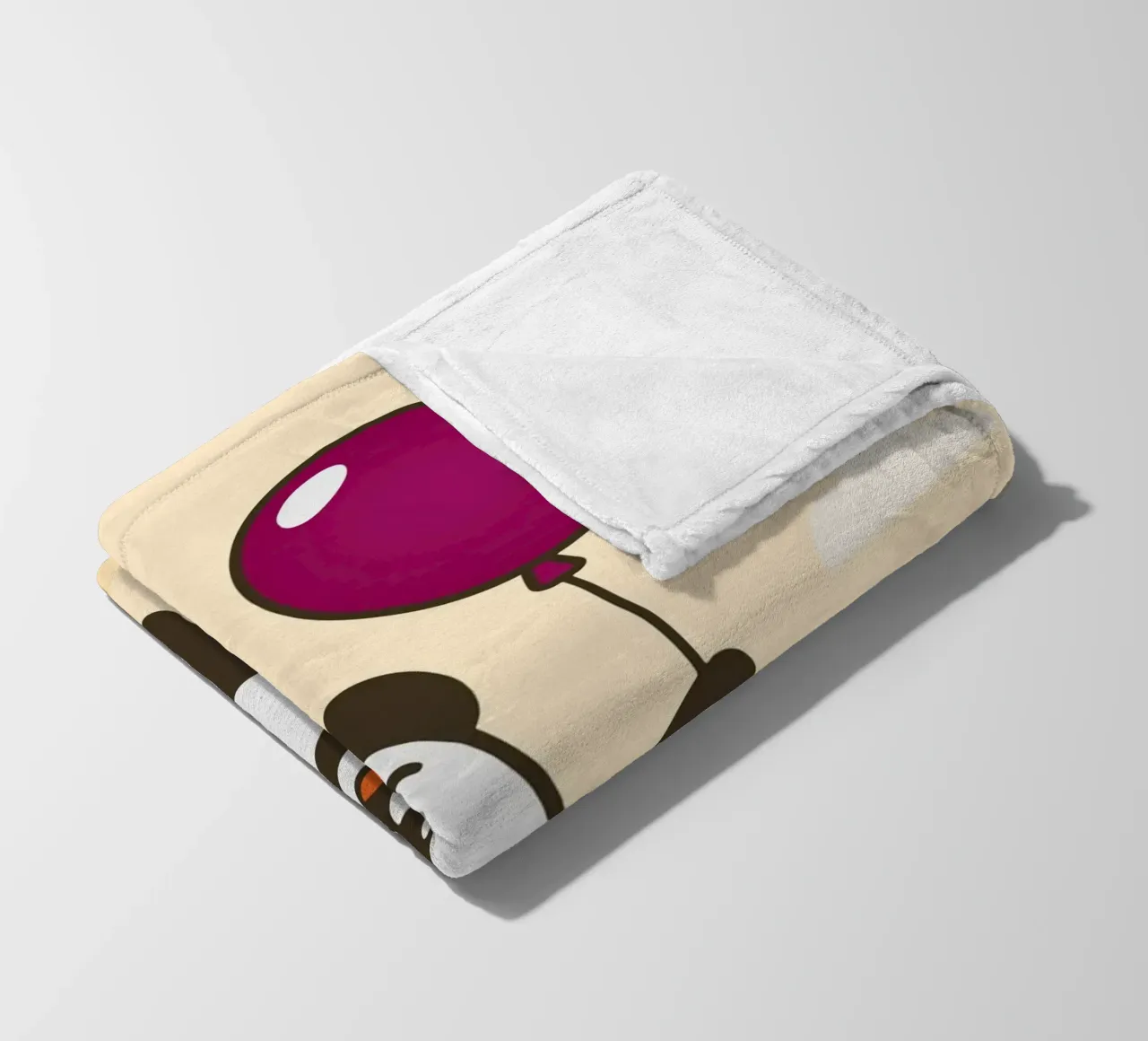 Allegro panda con palloncino coperta in pile da namosh