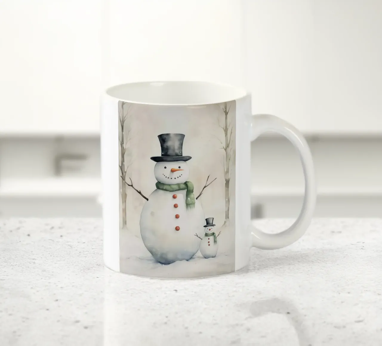 Pupazzo di neve tazza in ceramica da Sebastian shop