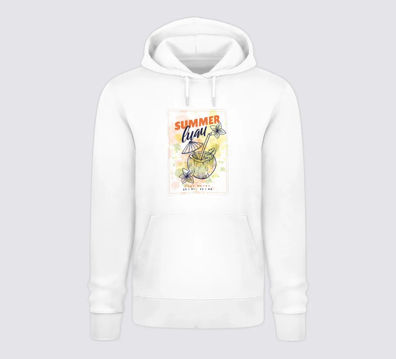 Poster estivo in cocco luau felpa con cappuccio da Sebastian shop