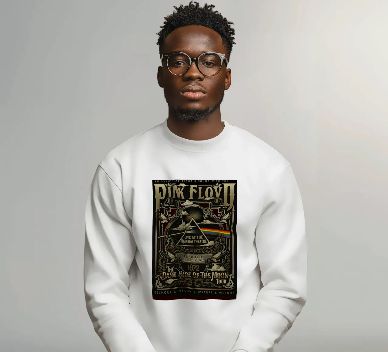 POSTER STOP ONLINE Pink Floyd - Framed Music Poster sweatshirt by DGUnder